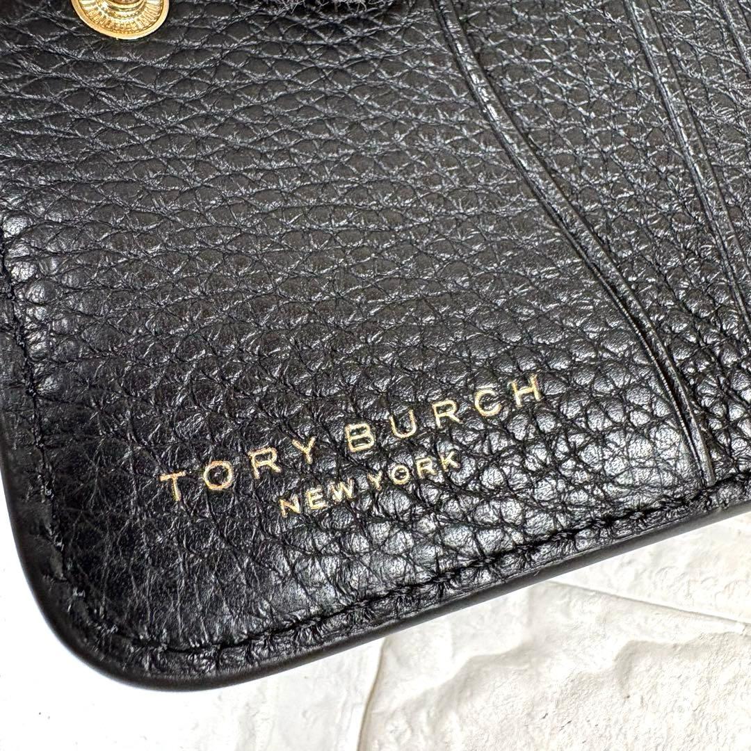 トリーバーチ TORY BURCH ラウンドファスナー折り財布 ブラック