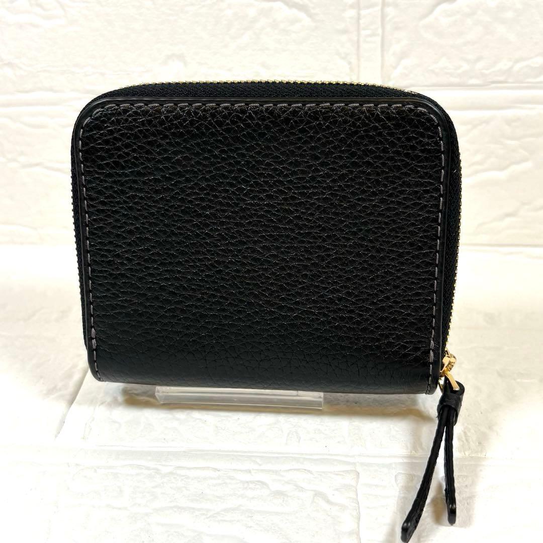 トリーバーチ TORY BURCH ラウンドファスナー折り財布 ブラック