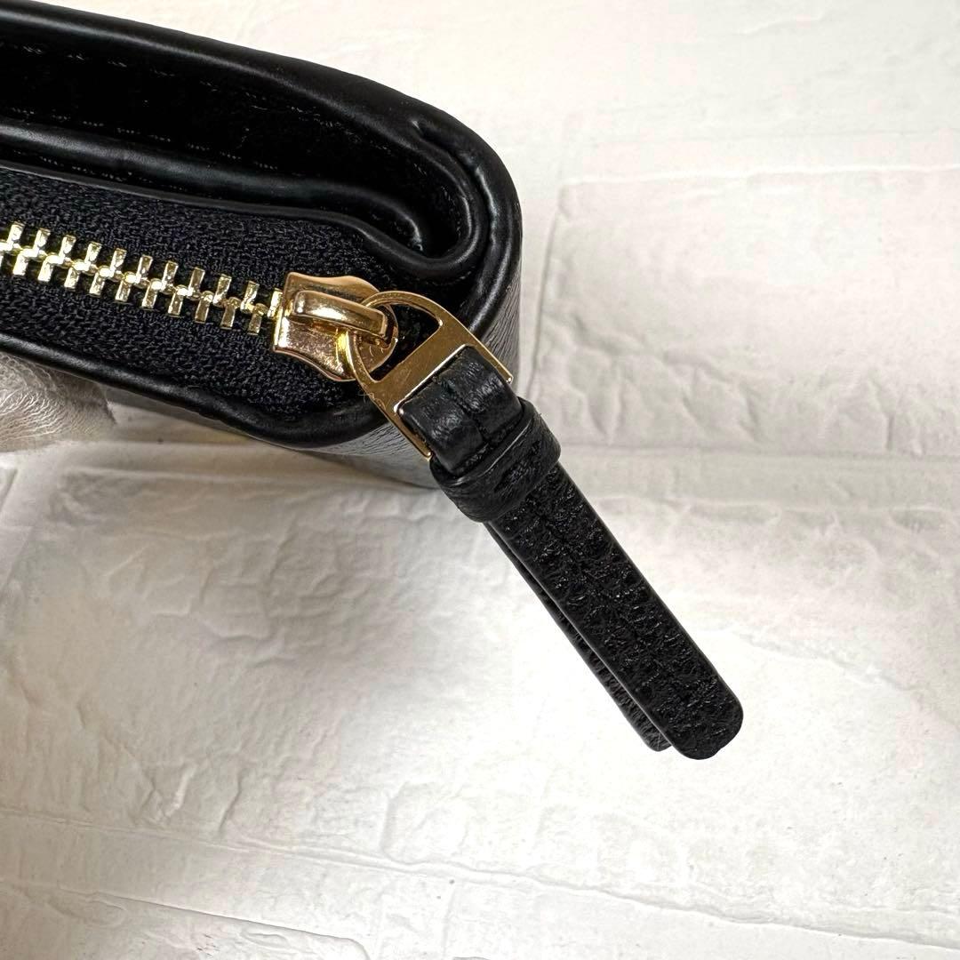 トリーバーチ TORY BURCH ラウンドファスナー折り財布 ブラック