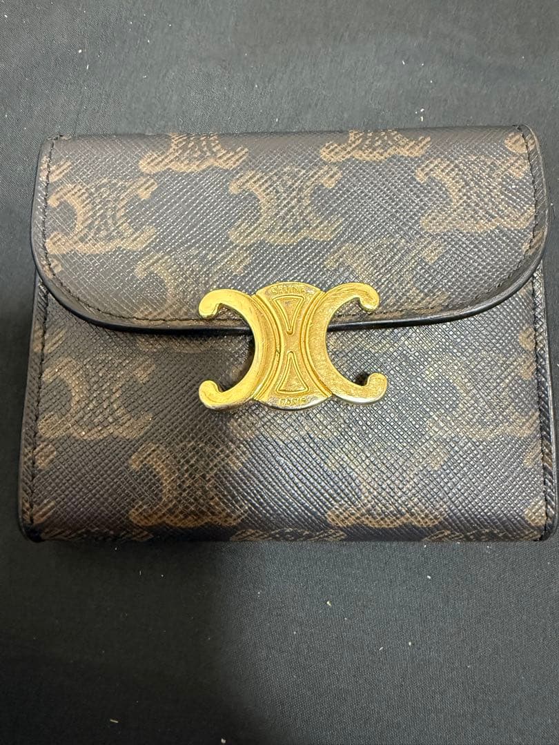 CELINE 三つ折り財布 ダークブラウン