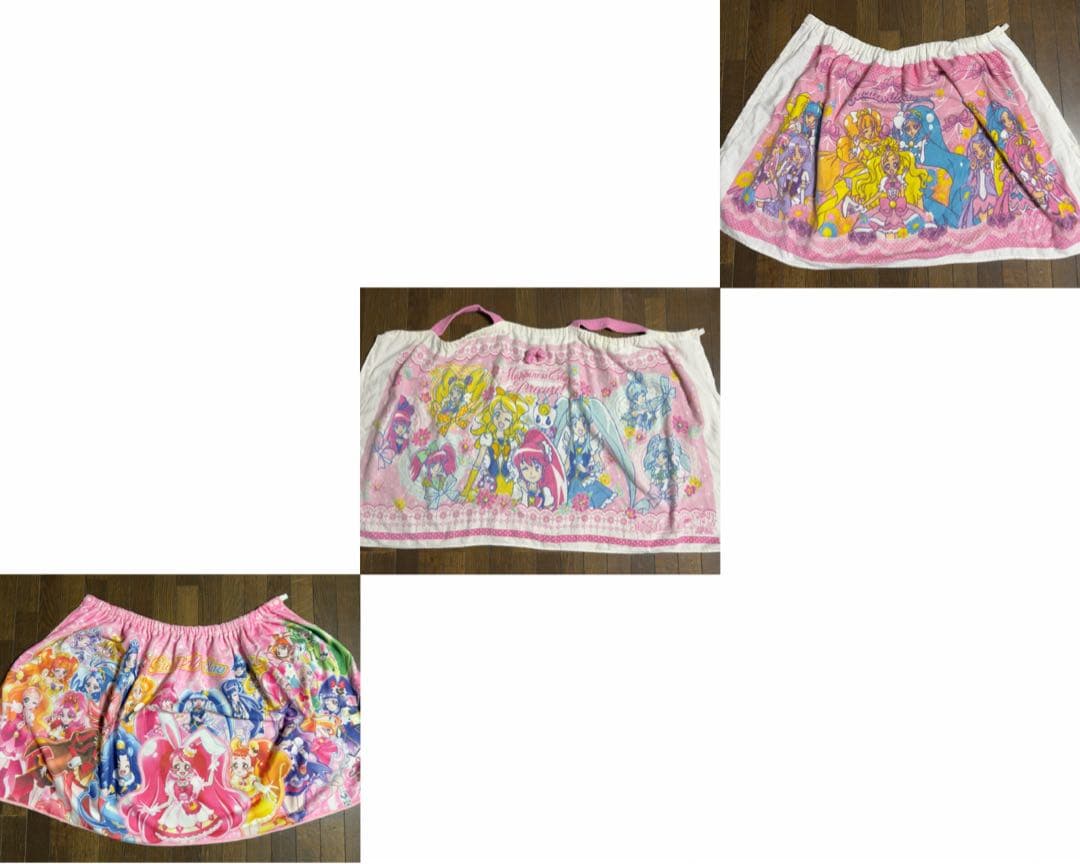 さ*ち様 プリキュア-アイカツパジャマ&ラップタオルセット 130&140㎝