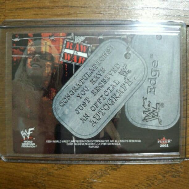 WWE EDGE エッジ 直筆サインカード AUTOGRAPH