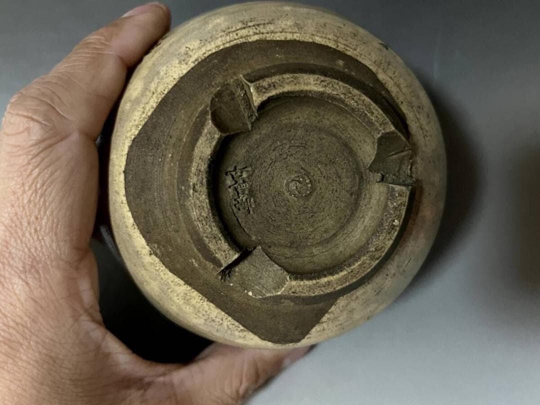 茶碗■古古曽部 御本立鶴 ？義製 銀継ぎ直し有 江戸期 お茶道具 時代物 骨董■