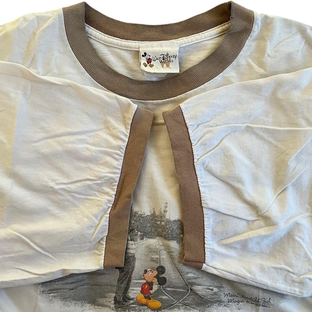 で*よ様 希少カラー✨90'sウォルトディズニー マジックキングダム リンガーT