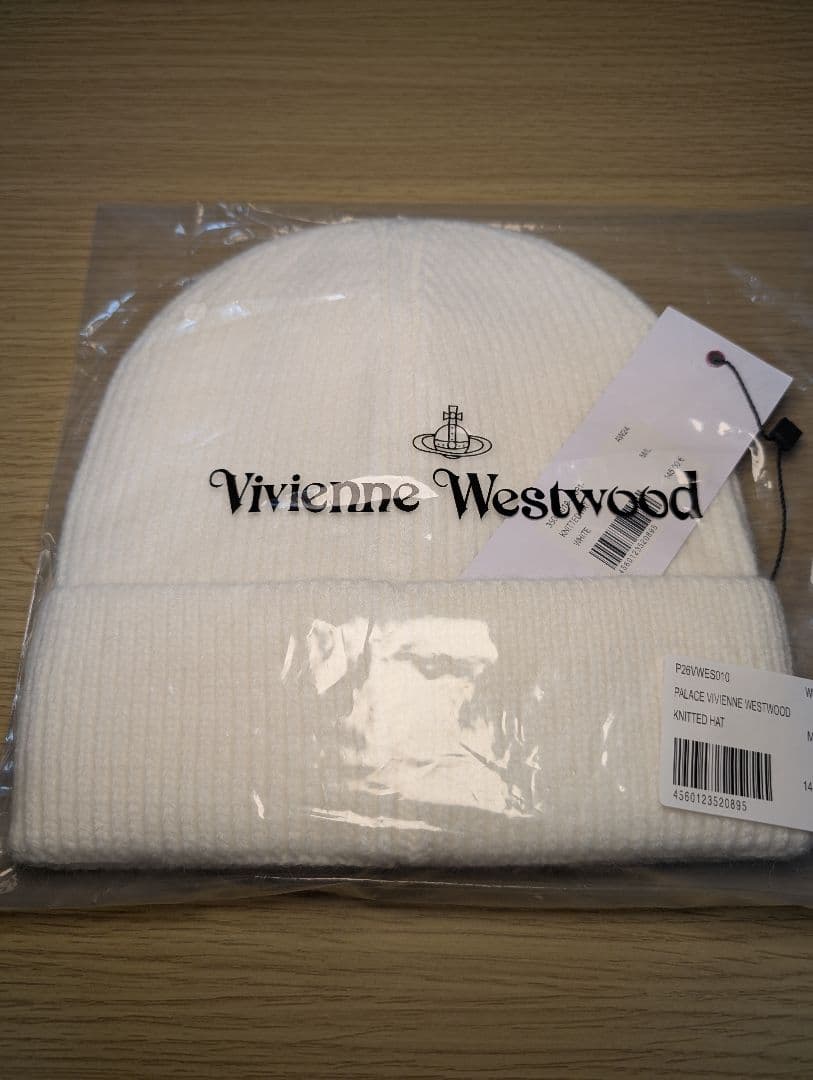 Vivienne Westwood ホワイトニット帽 M/L