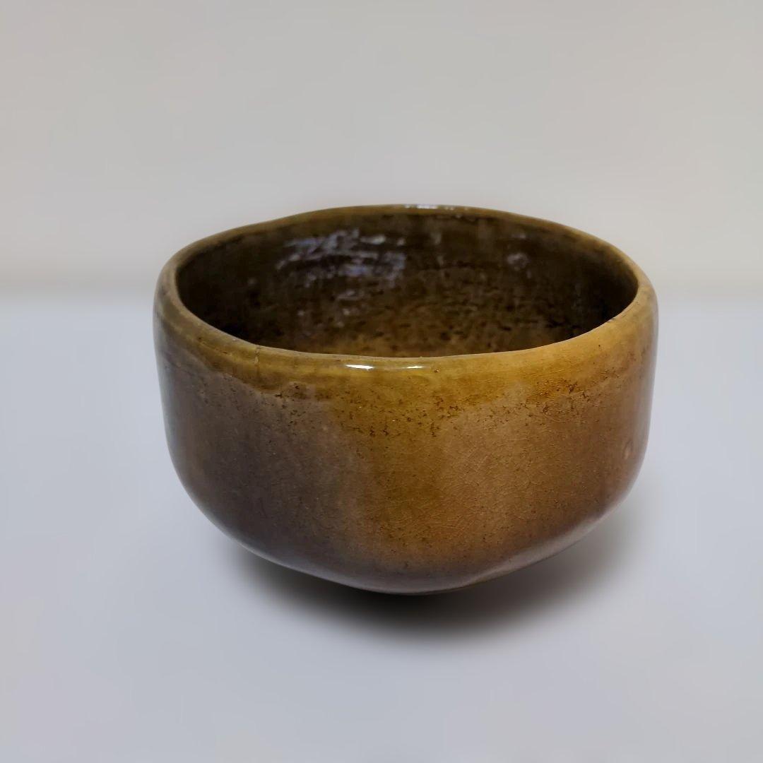 【⑥】人間国宝 十代大樋長左衛門 大樋年朗 大樋焼 飴釉茶碗 共箱 茶道具