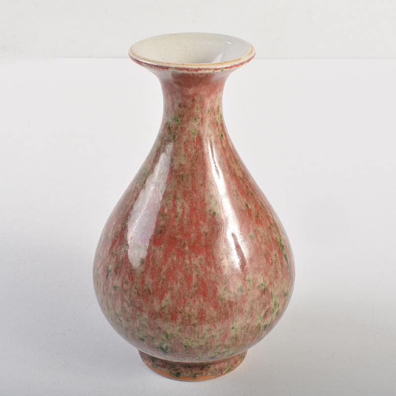 中国　缸豆紅釉　玉壺春瓶　V　R7329