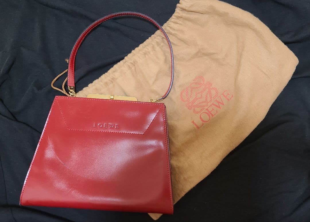 美品　LOEWE(ロエベ)　赤　ハンドバッグ パーティーバッグ