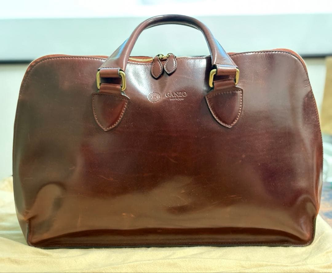 美品✨ GANZO GUD ブリーフケース カーフレザー ボルドー　保存袋付き