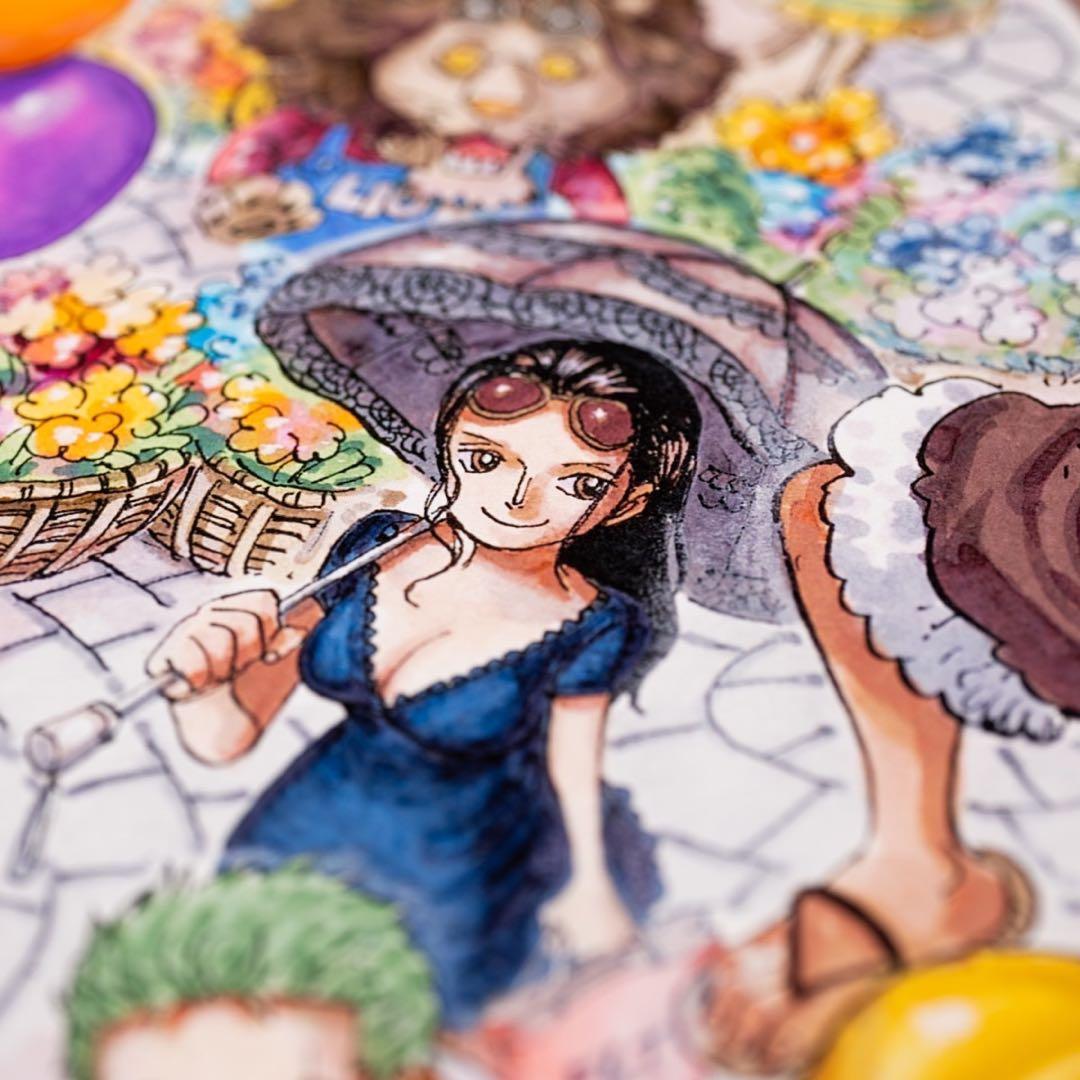 ワンピース　サイン入り複製原画　マンガアート