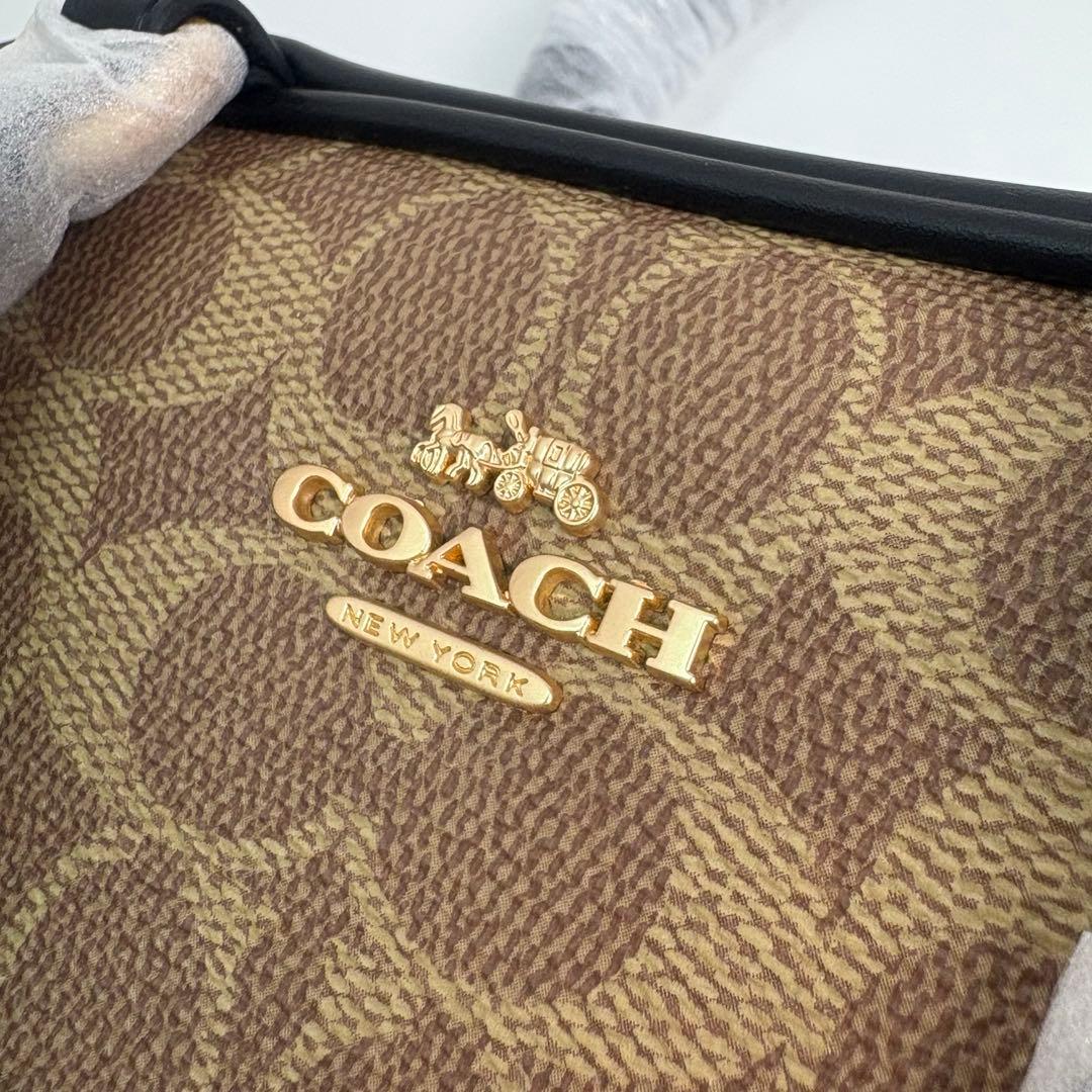 【COACH】 タグ有り サッチェル クロスボディ バッグ シグネチャー