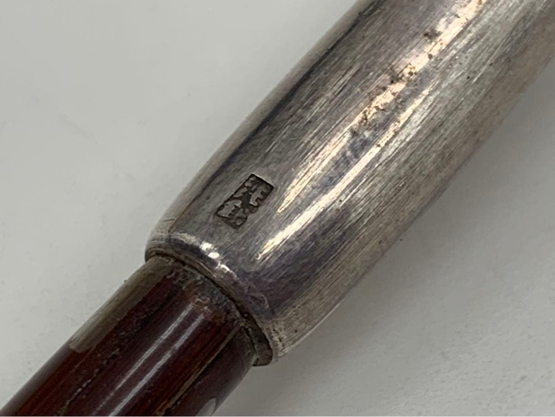 時代物 煙管 キセル 純銀 鳥山水図 煙草入れ たばこ入れ 鴨 緒締 銅地金象嵌