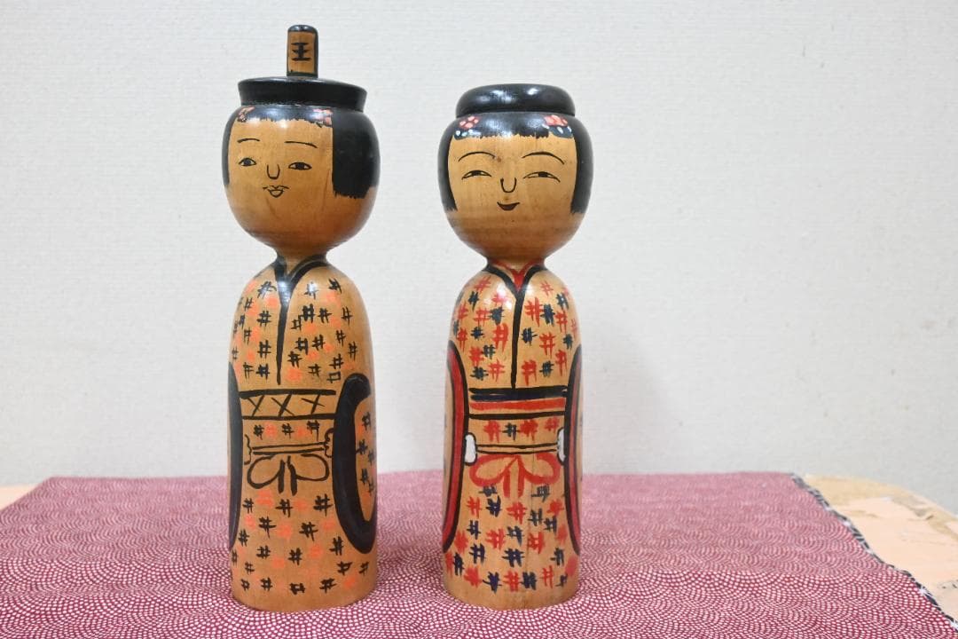 伝統こけし　木地山こけし　小椋久太郎　激レア　夫婦こけしセット貴重品