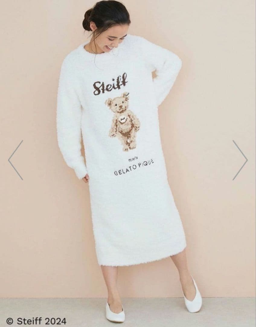 ジェラートピケ　Steiff James ジャガードワンピース　シュタイフ