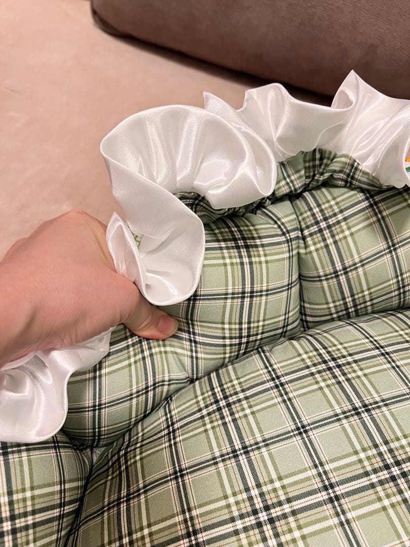 撮影道具 インテリア小物 花柄猫犬ベッド DIY 厚手