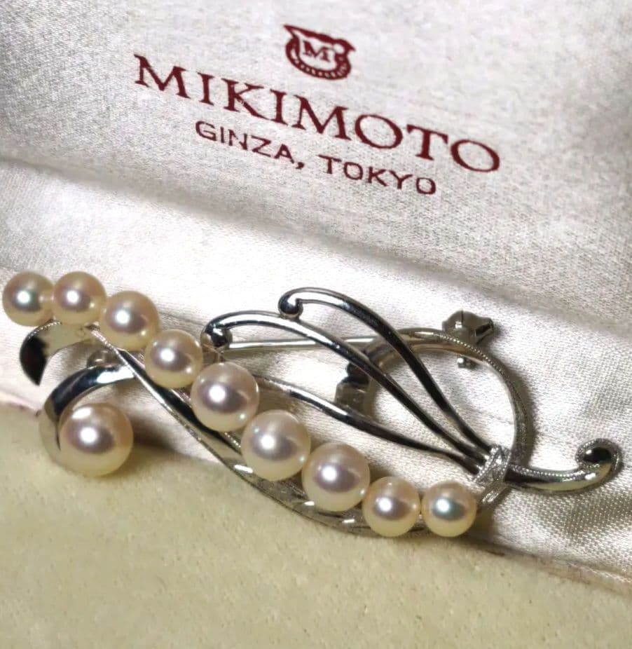 【美品 最高級!!】ミキモト ブローチ パール 本真珠 フォーマル 皇室御用達