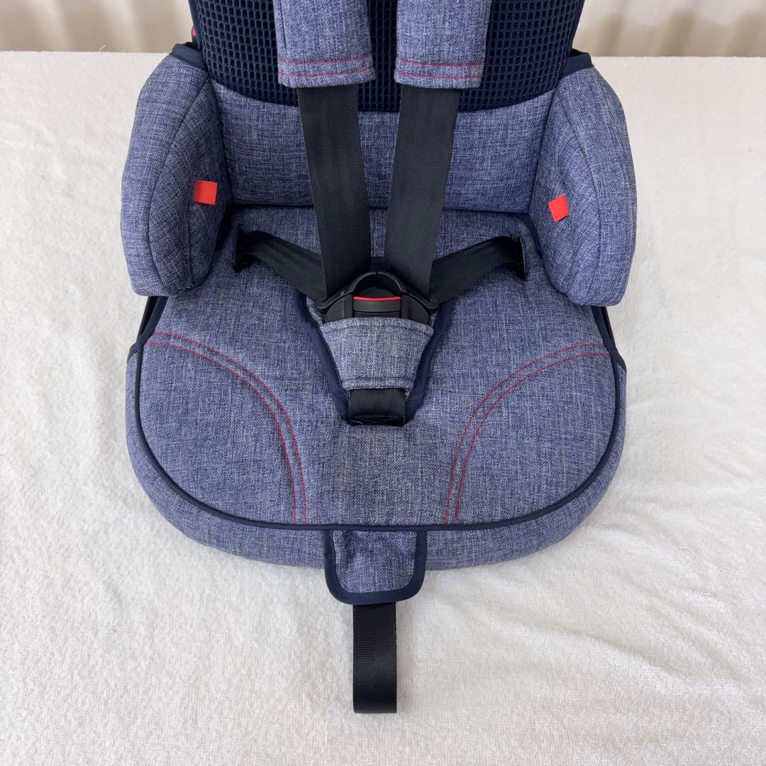 クリーニング済☆美品☆日本育児　トラベルベストEC　FIX　ISOFIX　デニム