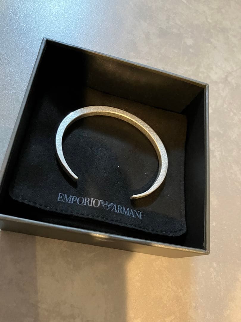 【未使用】EMPORIO ARMANI シルバーバングル