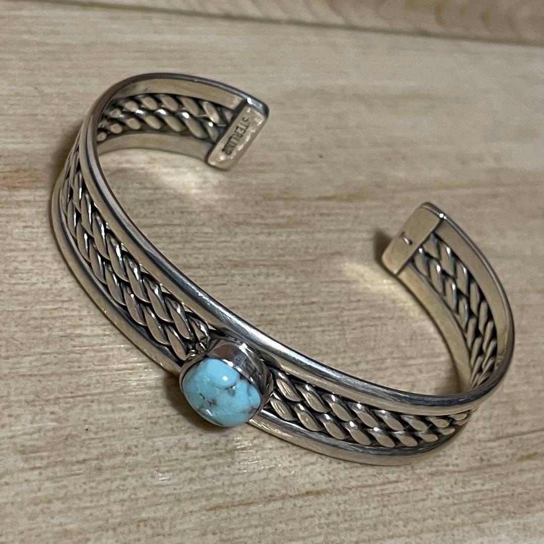 作者不明 T刻印 インディアンジュエリー ターコイズ バングル