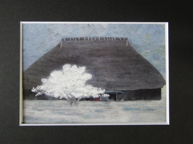 山岸 純【大原の里】希少画集画、状態良好、新品高級額装付
