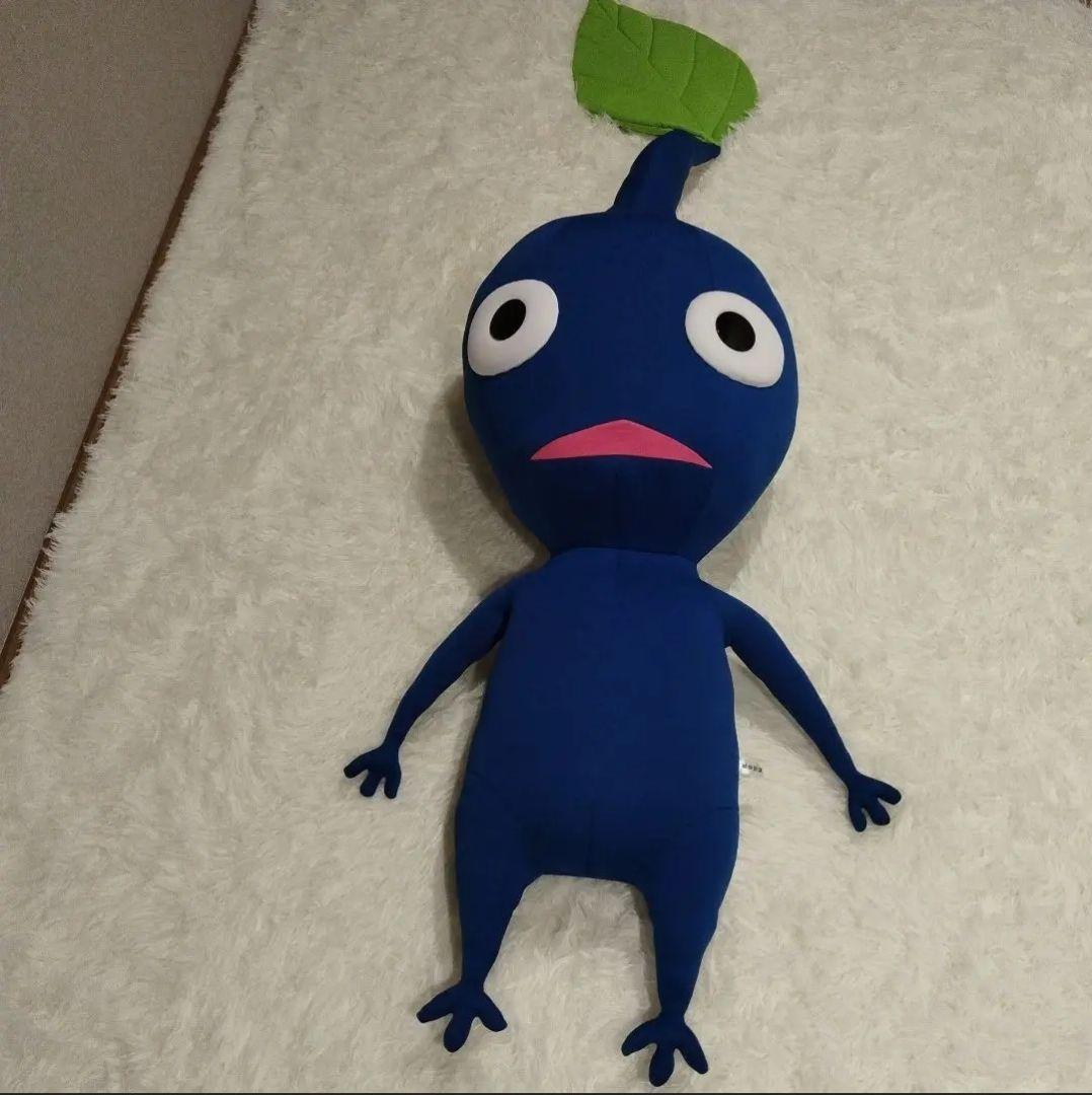 【未使用級】【希少】ピクミン 抱き枕　特大ぬいぐるみ　青＆黄色