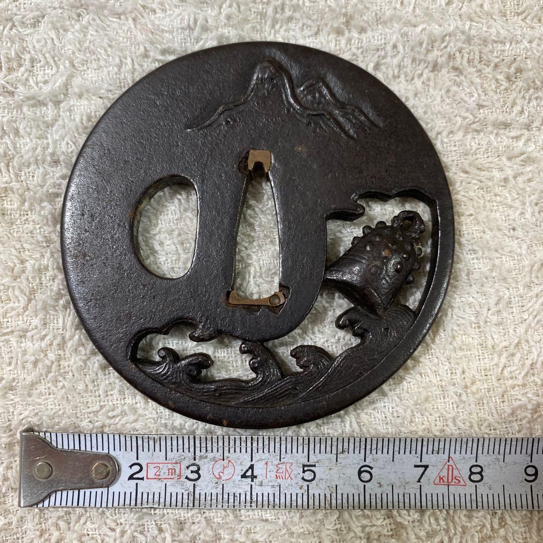 B-50 鍔　鉄地　武具　刀装具　日本刀　骨董品　時代物　美術品　工芸品