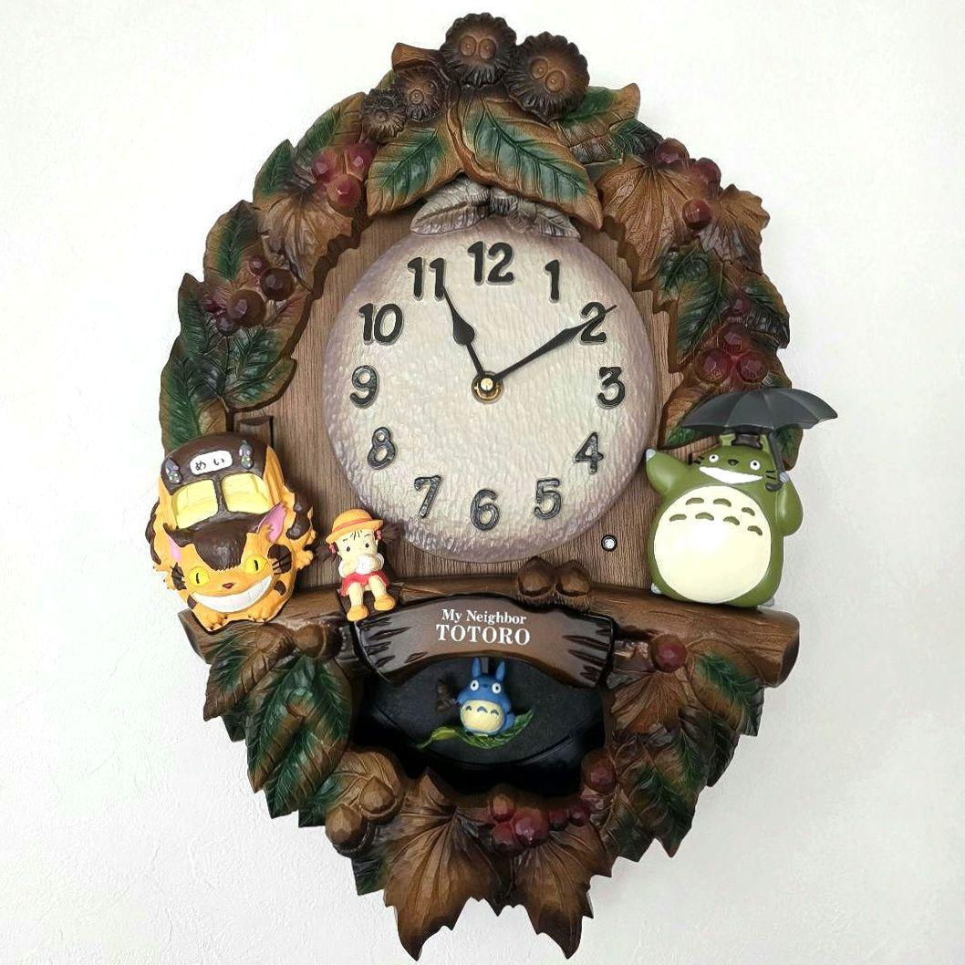 【となりのトトロ】トトロ　掛け時計　振り子時計　リズム　箱あり　未使用　希少