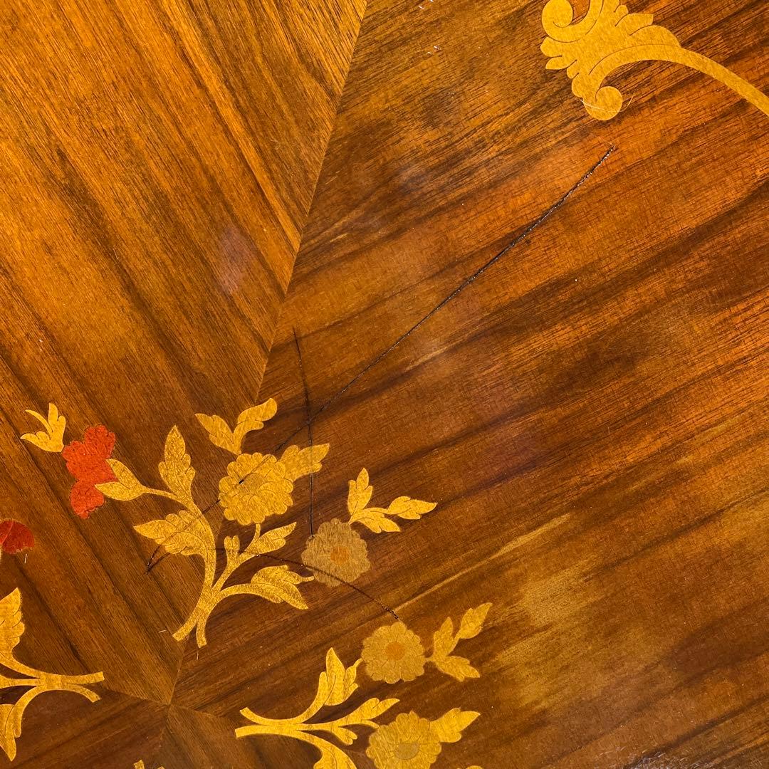 meru 引取価格　ヴィンテージ イタリアン象嵌　ラウンドテーブル