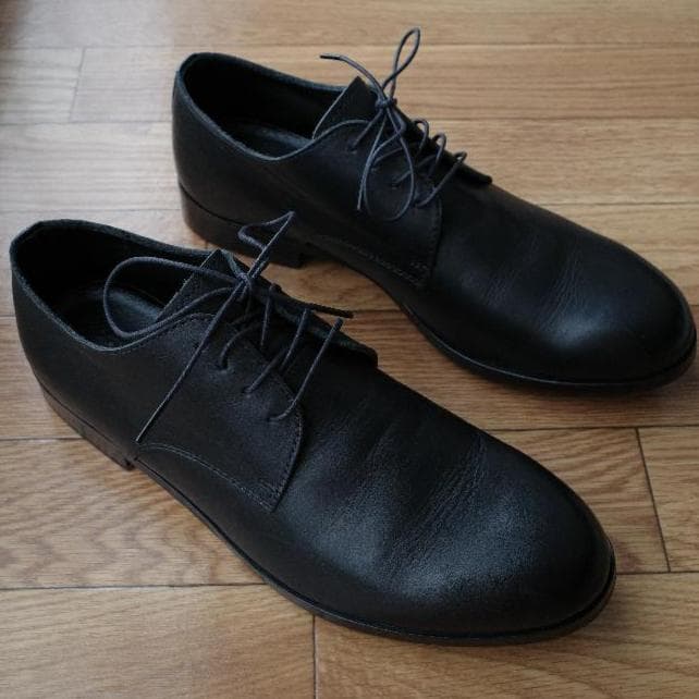 PADRONE パドローネ プレーントゥシューズ 黒 41