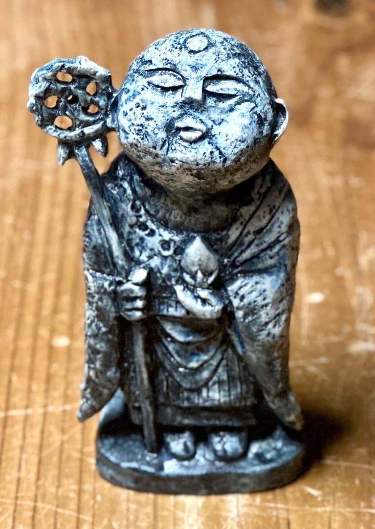 再値下げ　新品　清水焼　お地蔵さん　陶器　置物　勇三作　安心菩薩