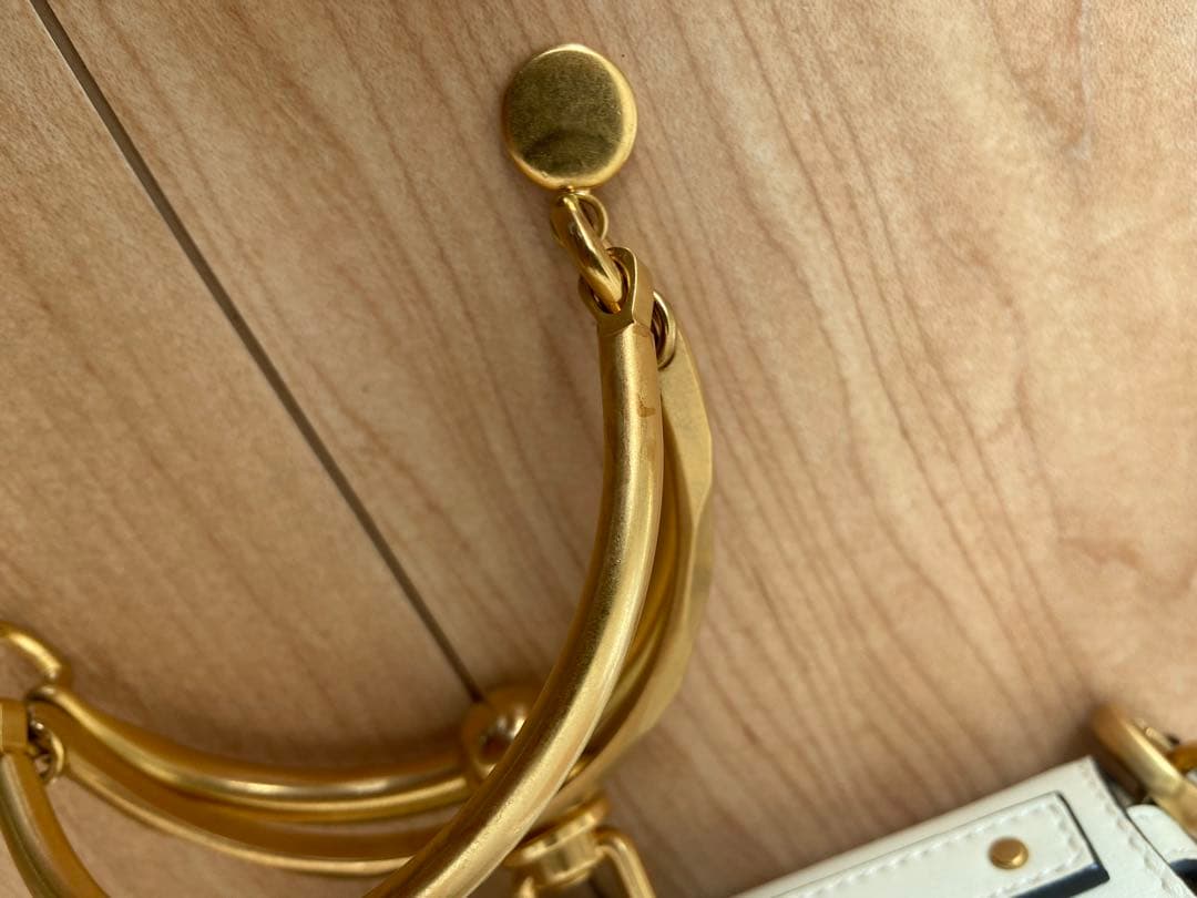 Chloe クロエ ナイル レザー 2WAYハンドバッグ ホワイト