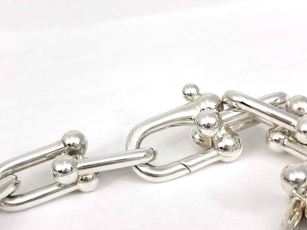 Tiffanyハードウェアリンクブレスレットラージ SV925 15コマ