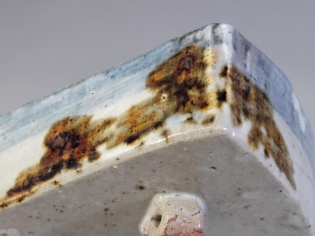 懐石器 半月 松の絵 向付 水月窯 豊蔵 共箱 DT559