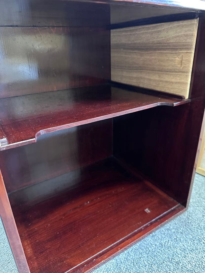 塗師　川瀬表完　八千代棚　茶道具　木製漆器　四方棚