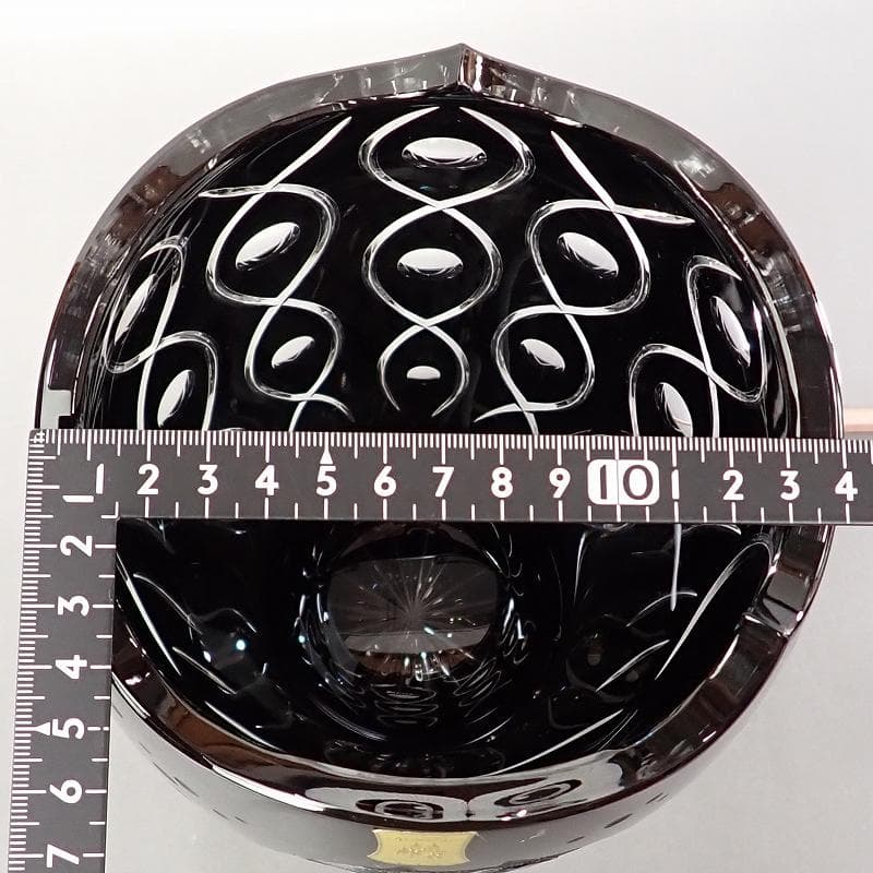 RU-5232　マイセン　クリスタル　フクロウ彫刻　大花瓶　約25㎝