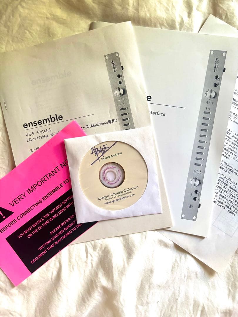 Apogee ensemble オーディオインターフェイス オヤイデケーブル付き
