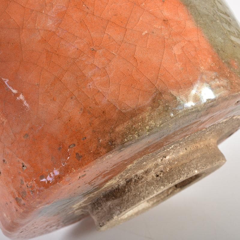 茶道具　楽吉左衛門　赤筒楽茶碗　共箱　M　R7086