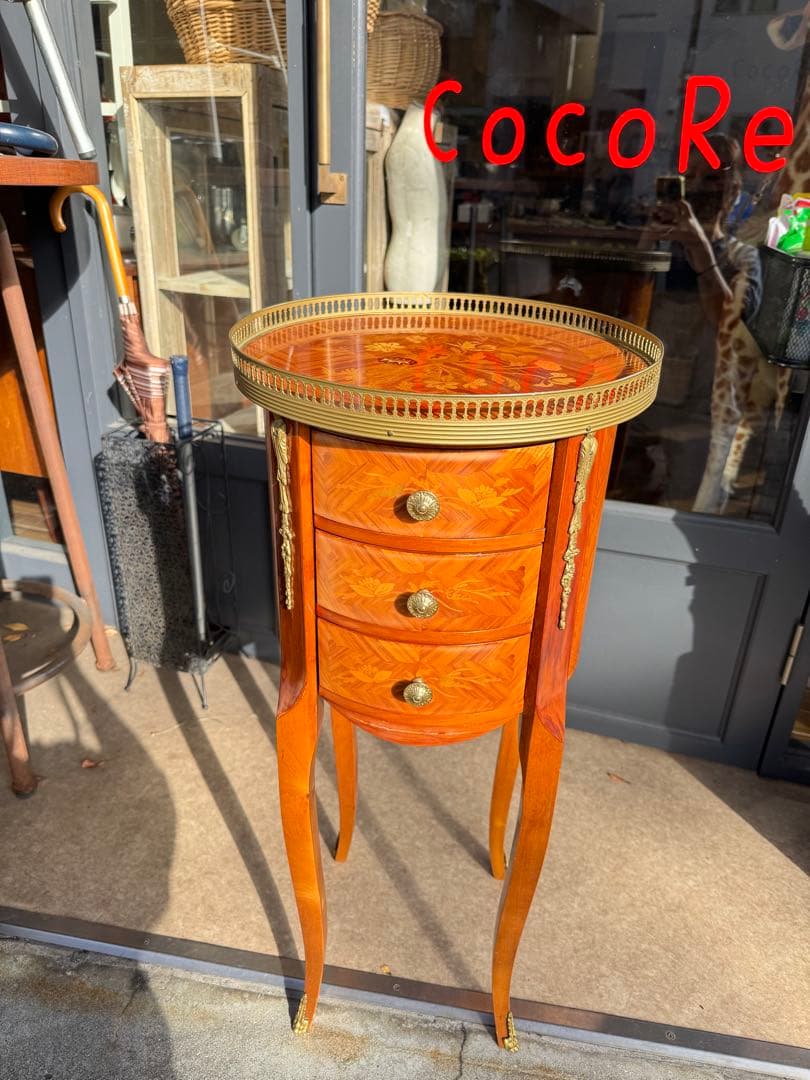 B7124【マルコーニ アルテ】 アンティーク サイドテーブル コンソール