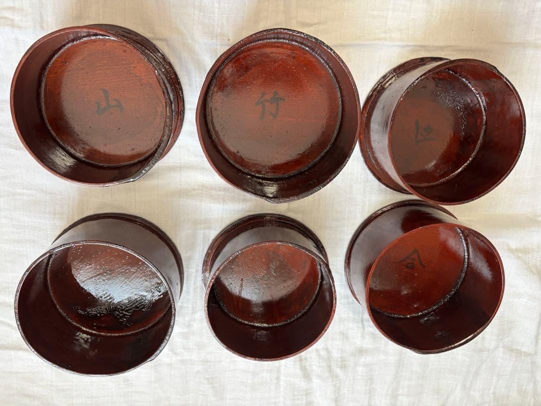 秋田　曲げわっぱ　丸弁当箱　昭和レトロ　レア