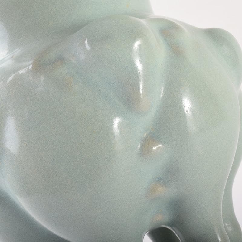 中国　龍泉窯　粉青釉　羊形瓶　高さ約30.5cm　時代箱付　C　7178A