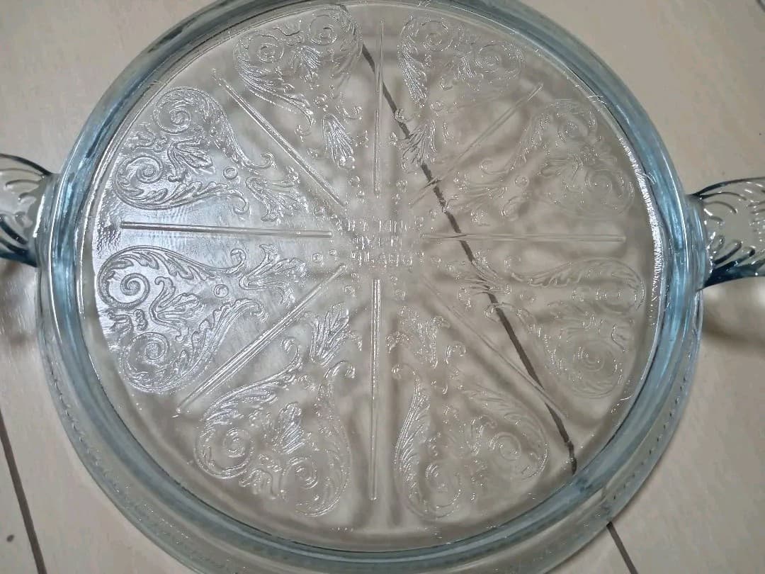 ファイヤーキング　Fire King　鍋敷き サファイアブルー　 キャセロール