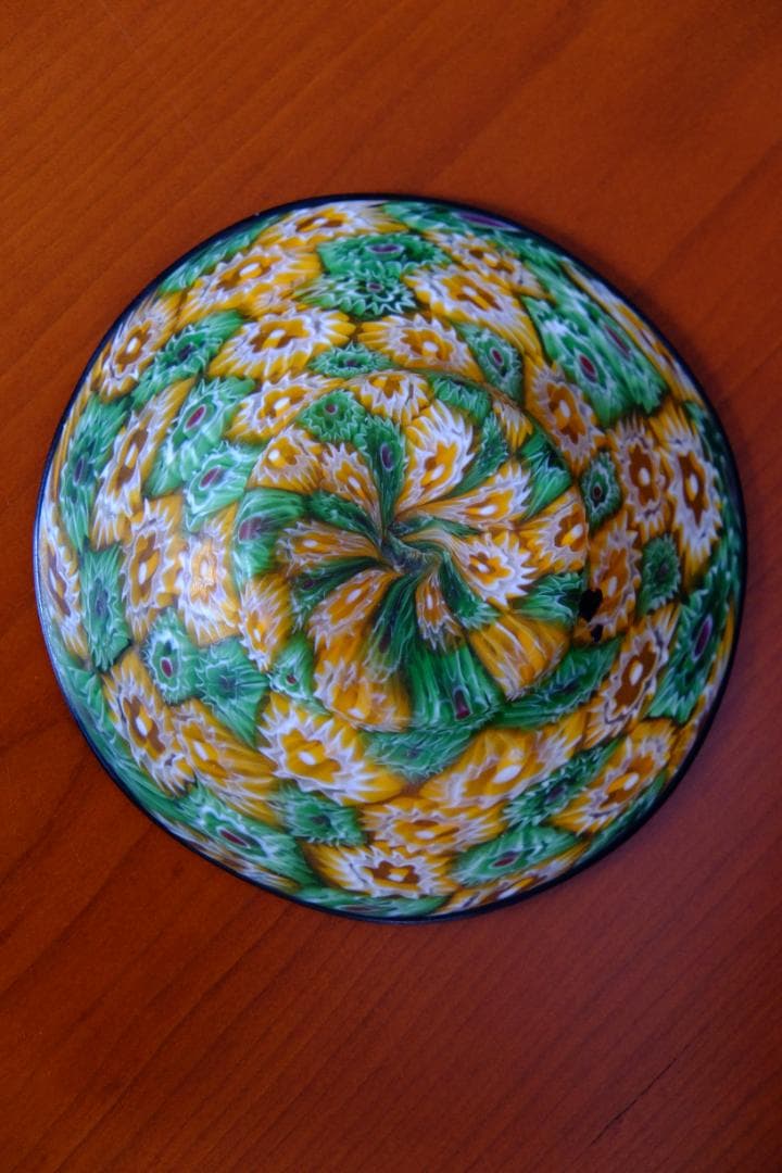 アンティーク ガラス ミルフィオリ カップ＆ソーサー/藤田喬平/舩木倭帆/グラス