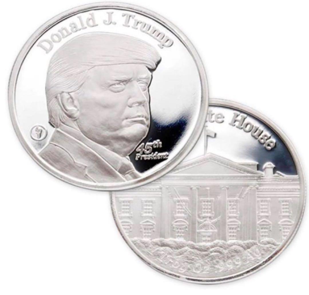 新品　1 トロイ・オズ .999 純銀メダル ドナルド・トランプ　ホワイトハウス