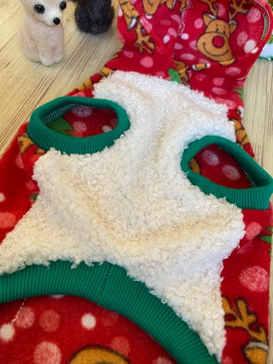 犬服  タンクトップパーカー(Ｓ)  ꒡̈⃝Lily꒡̈⃝ハンドメイド Xmasもふもふ