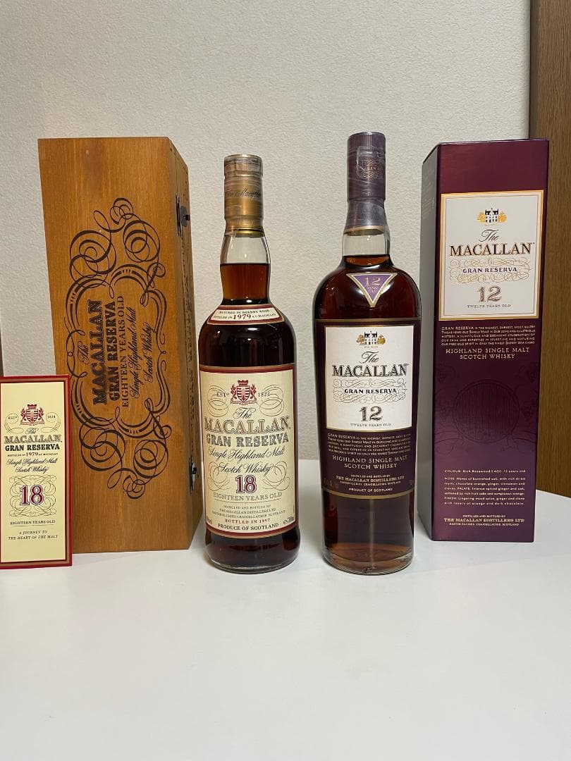 【極美品】ザ・マッカラン　グランレゼルバ18年　40% & 12年　45.6%
