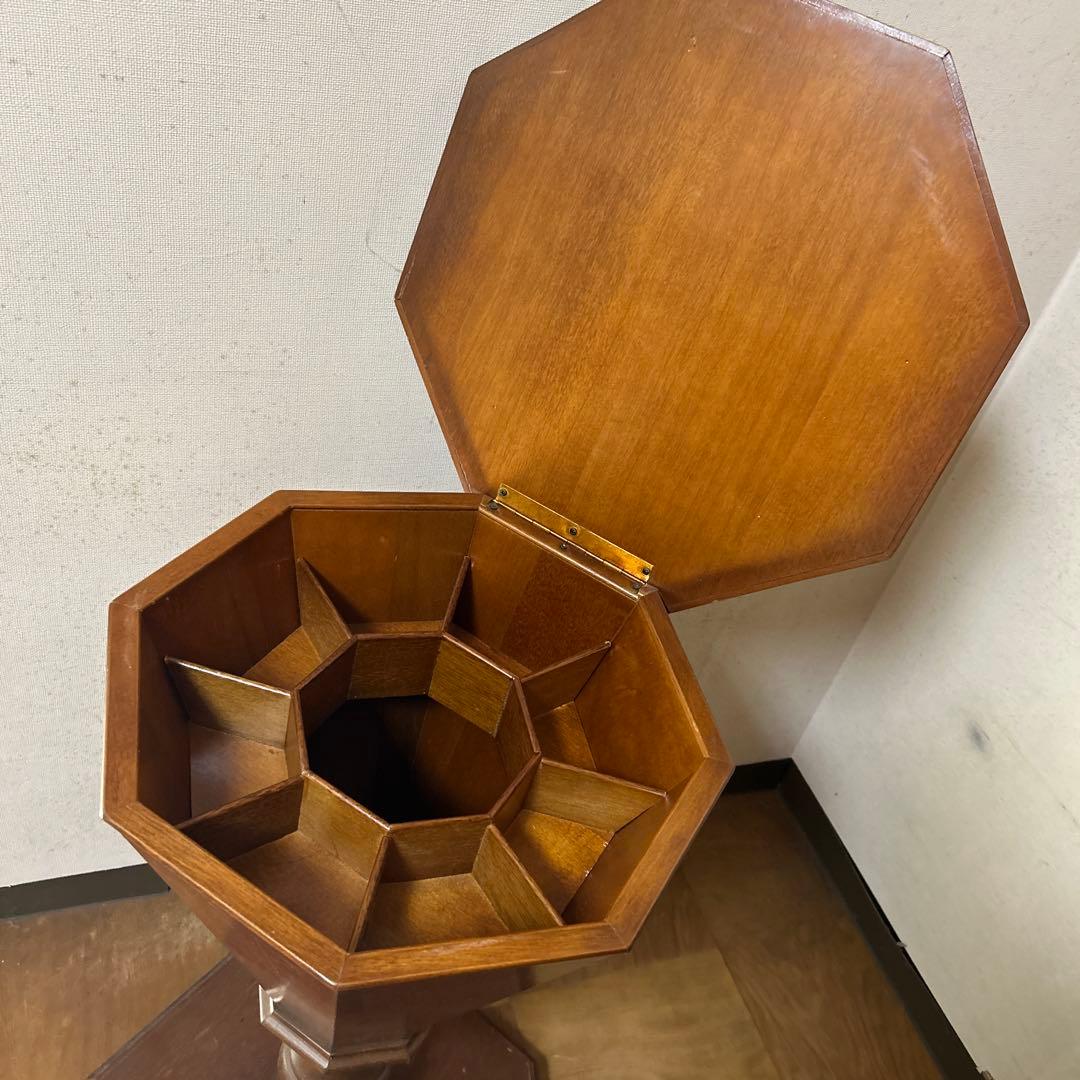八角形木製収納テーブル