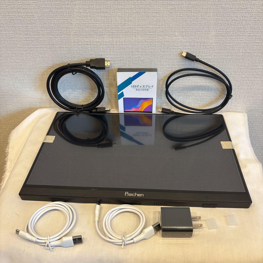 モバイル モニター タッチ スクリーン、15.6 インチ USBC ポータブル