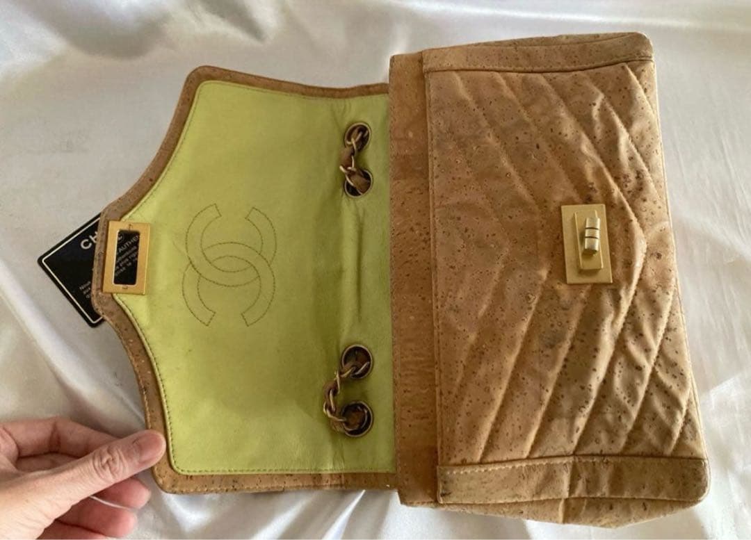 ゆりか様♡CHANEL 2.55 コルクレザー　Vステッチ　チェーンバッグ