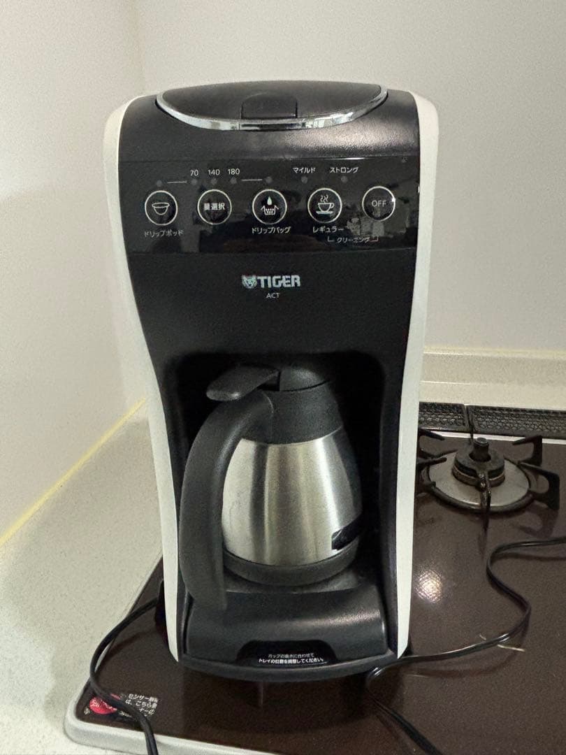 美品！タイガー魔法瓶 コーヒーメーカー ACT-E040W-M クリームホワイト