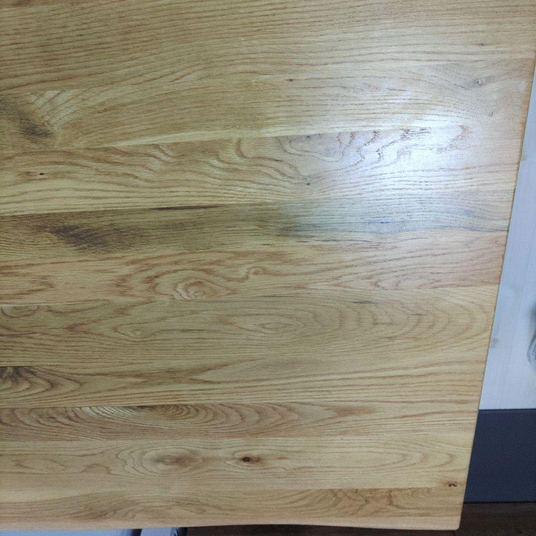 天板4cm 幅160cm ダイニングテーブル 天然木 木目 一枚板風　uk